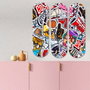 Wallity Cuadro Decorativo de MDF Multicolor (3 Piezas)